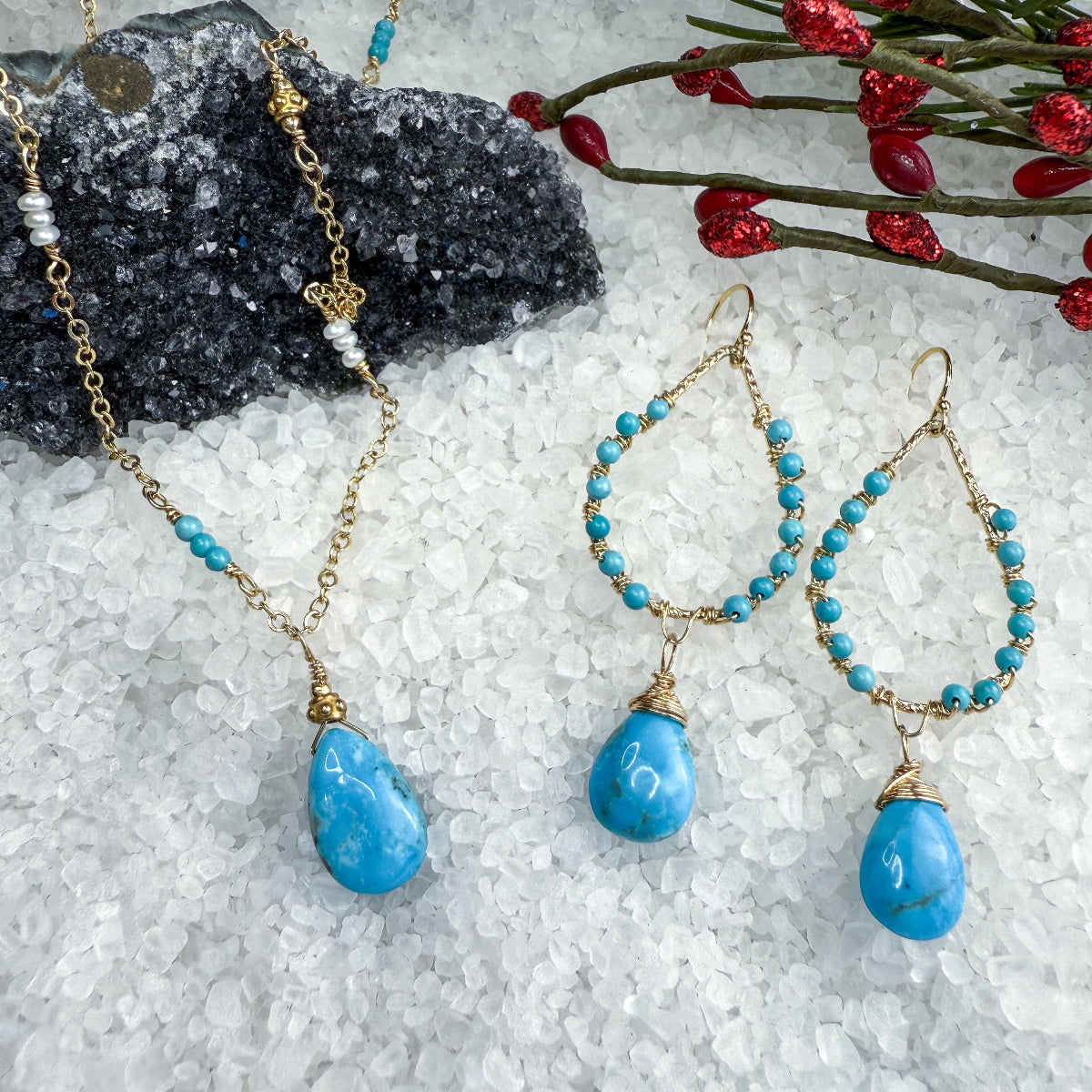 Turquoise Necklace & Earring set