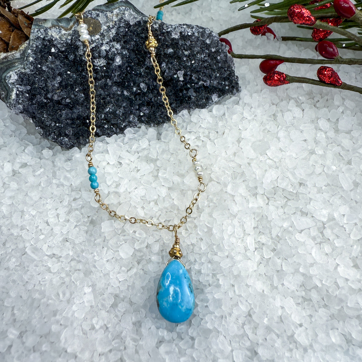 Turquoise Necklace & Earring set