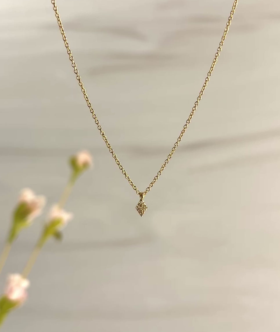 Circle and Diamond Pave Necklaces