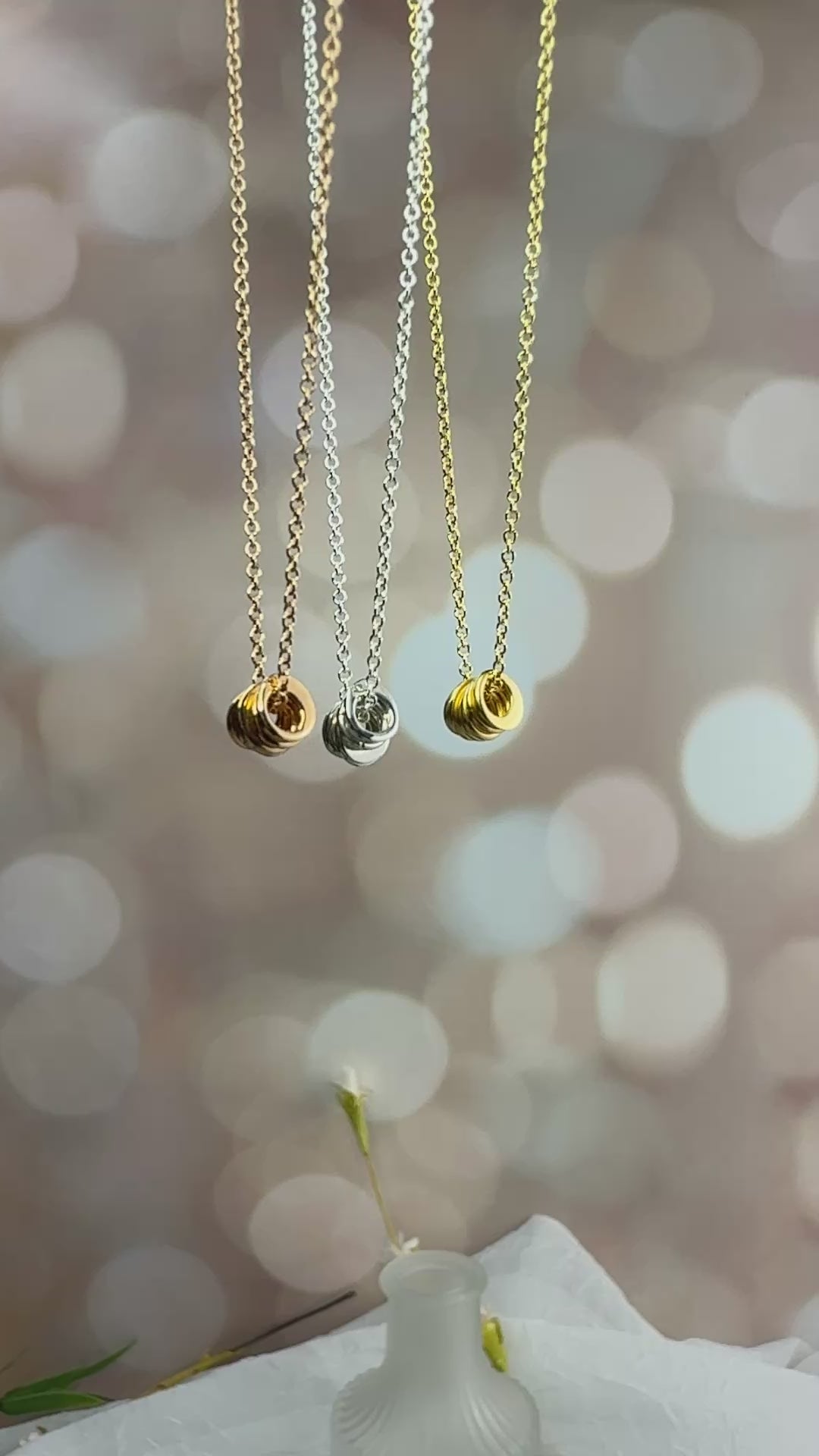 floating rings necklaces
