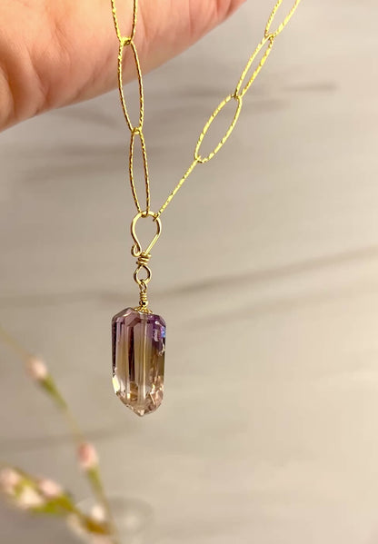 Ametrine Abstract Nugget Necklace and Earring Set #2