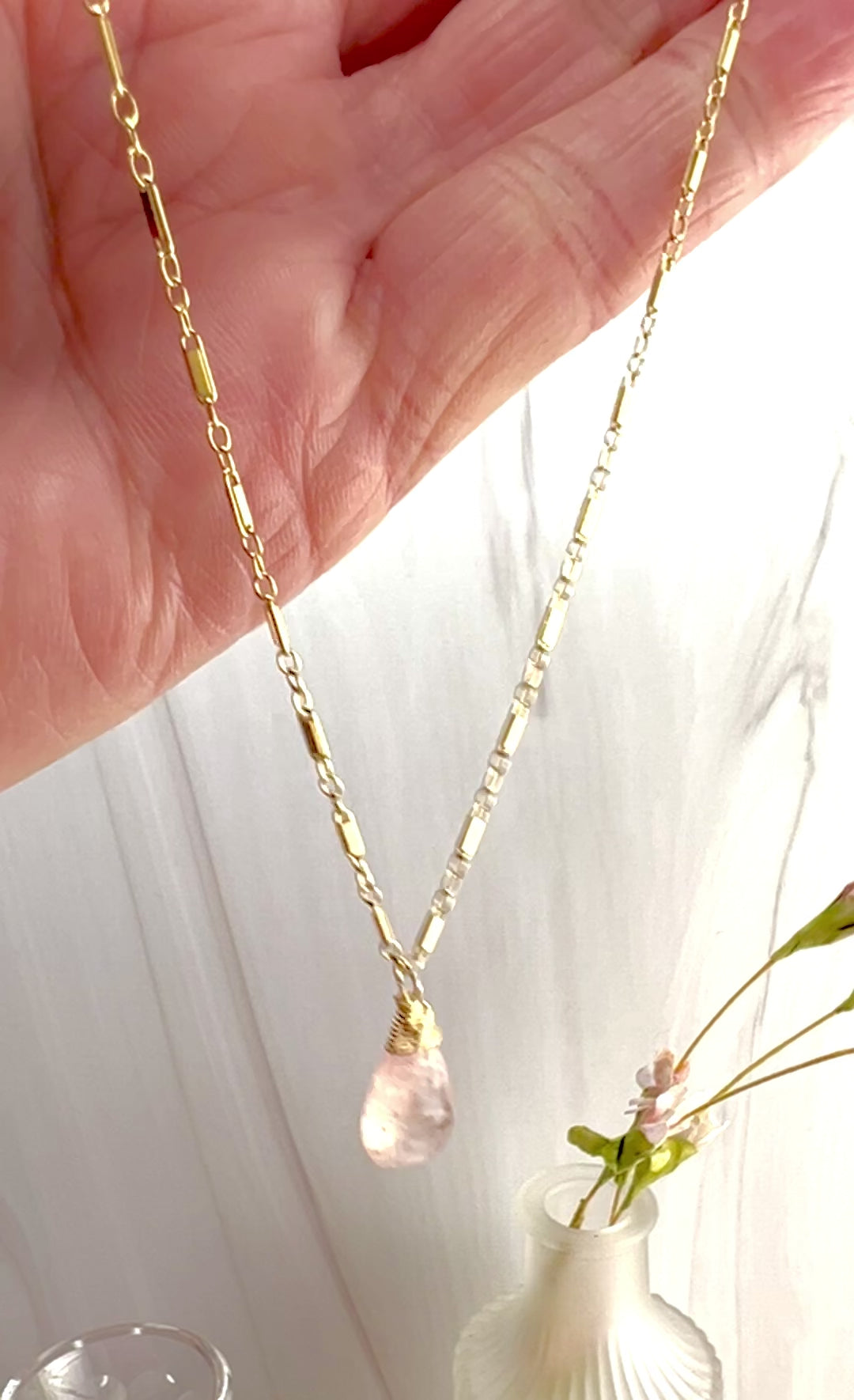 Morganite necklace