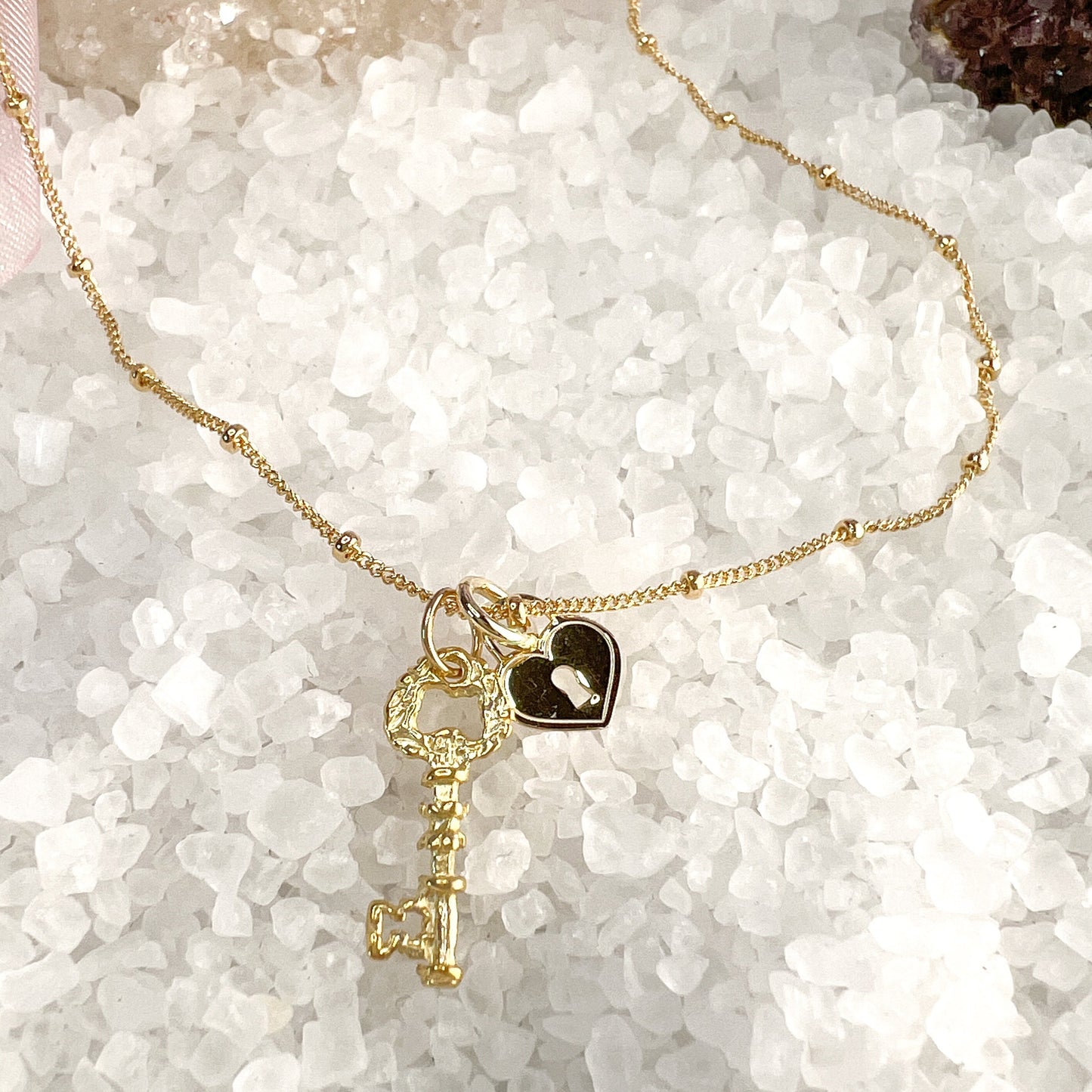 Heart Lock & Key Necklace