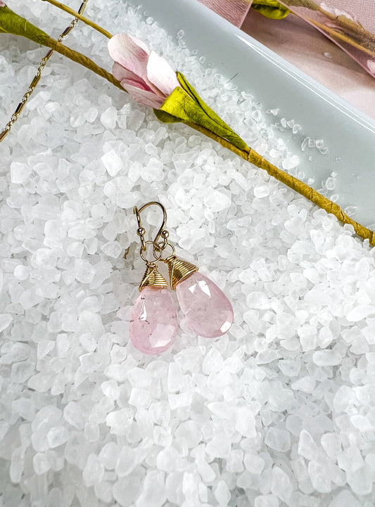 Morganite Drop Earrings