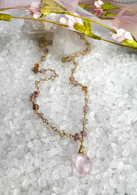 Morganite & Pink Topaz Necklace