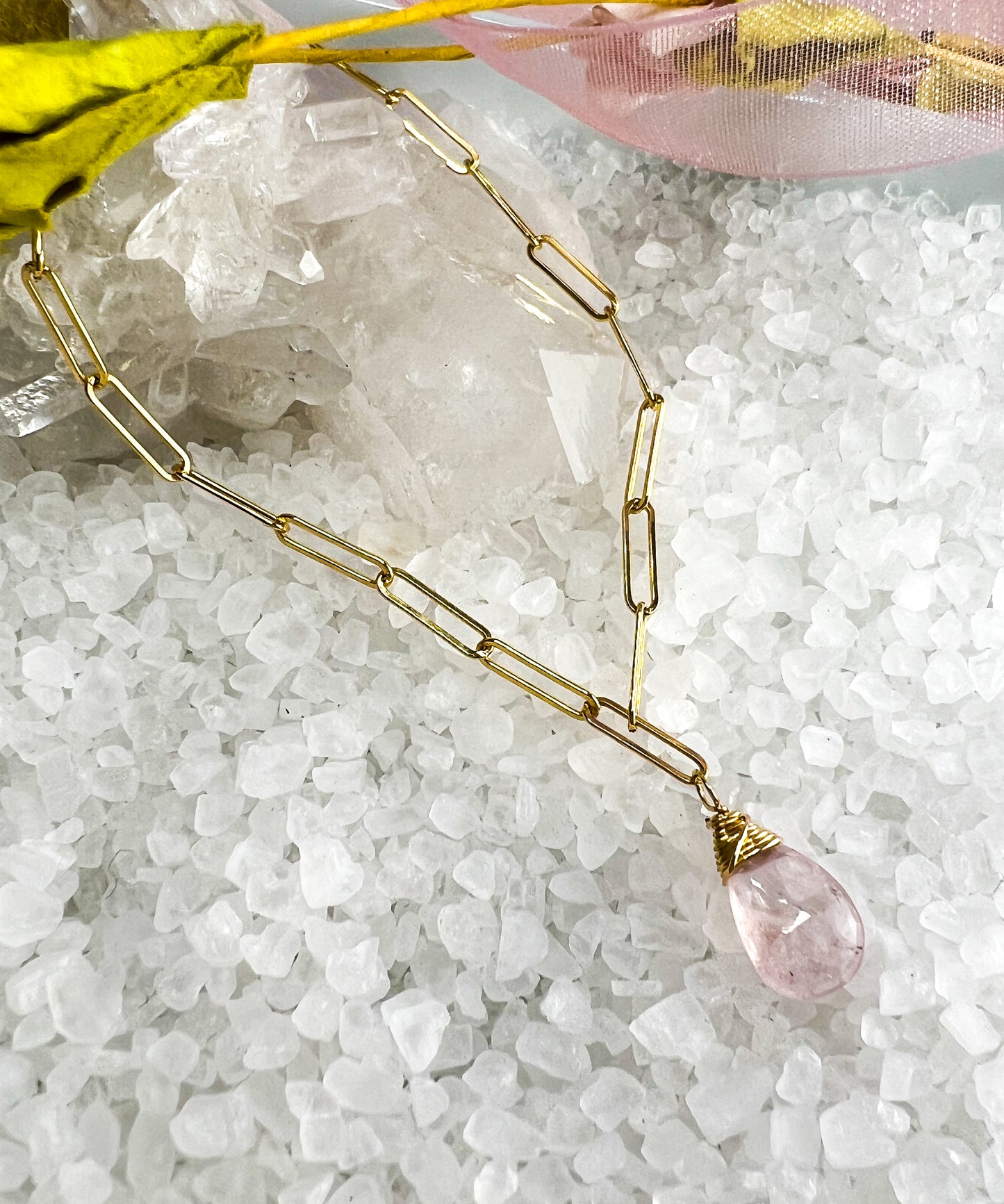 Morganite Link Bracelet