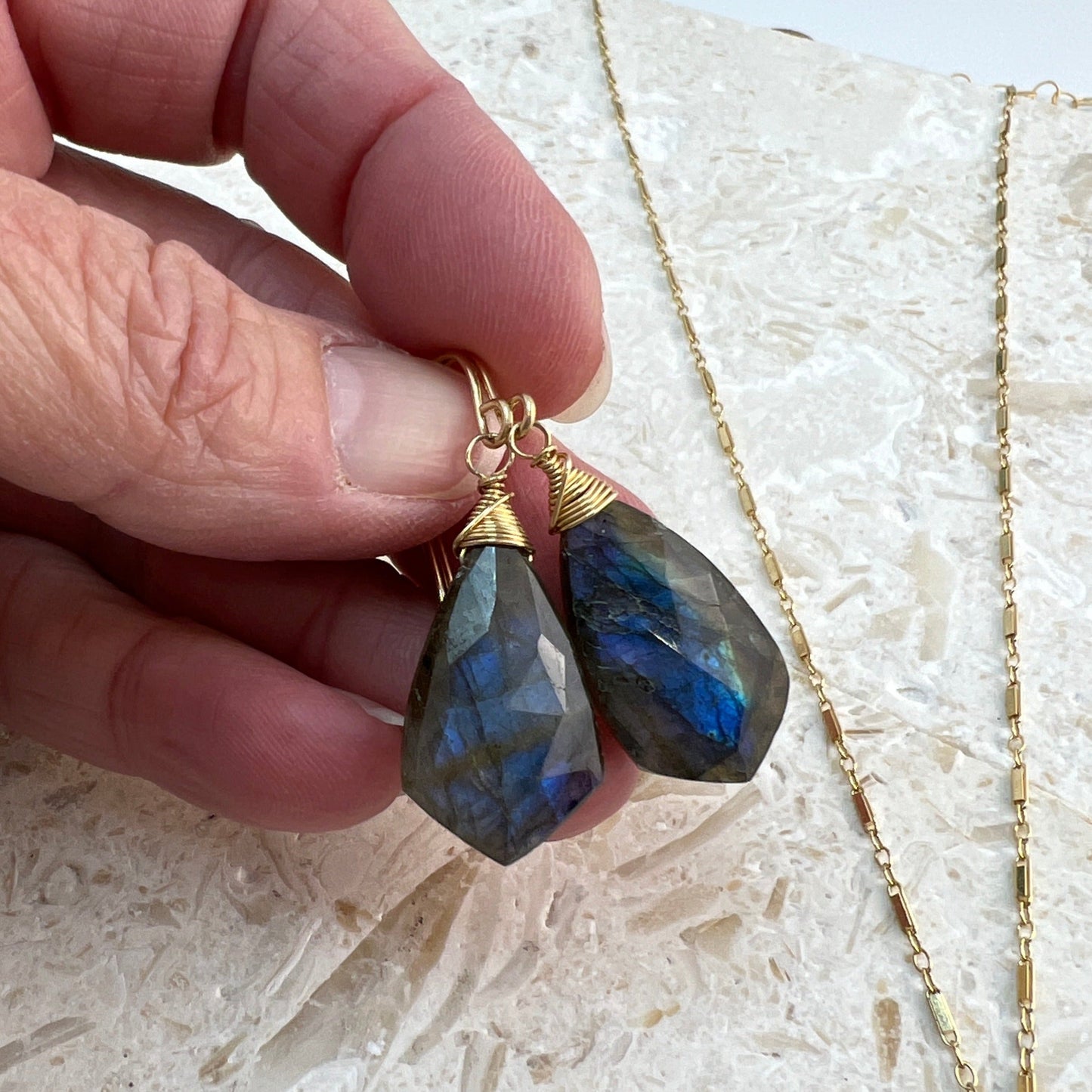 Labradorite Drop Earrings