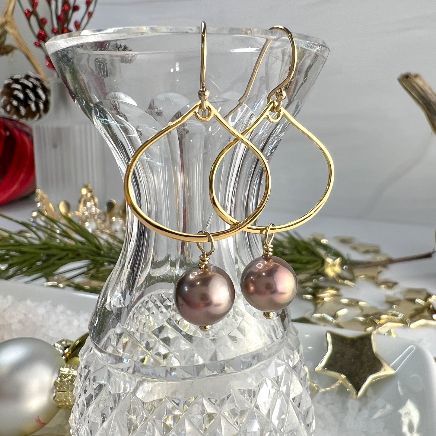 Edison Pearl Hoops