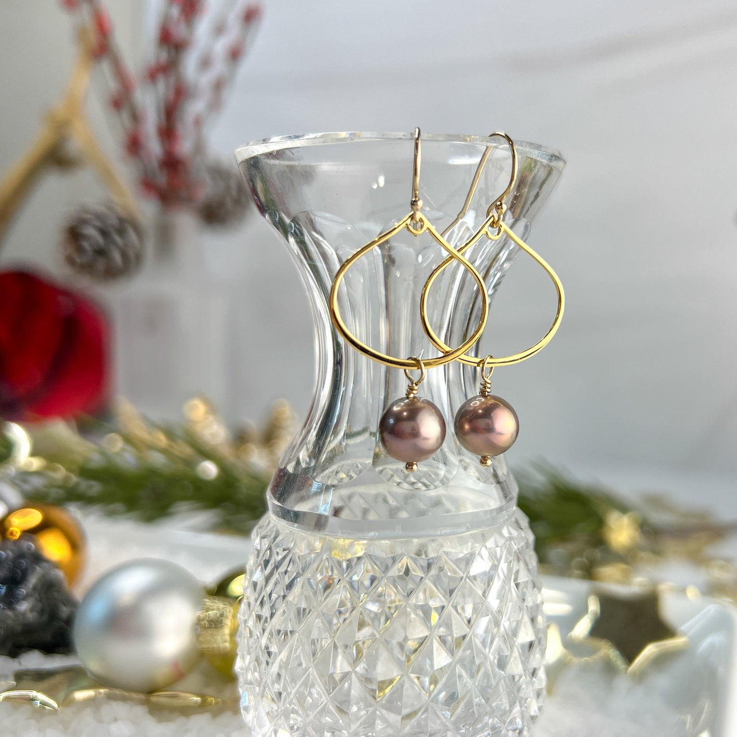 Edison Pearl Hoops