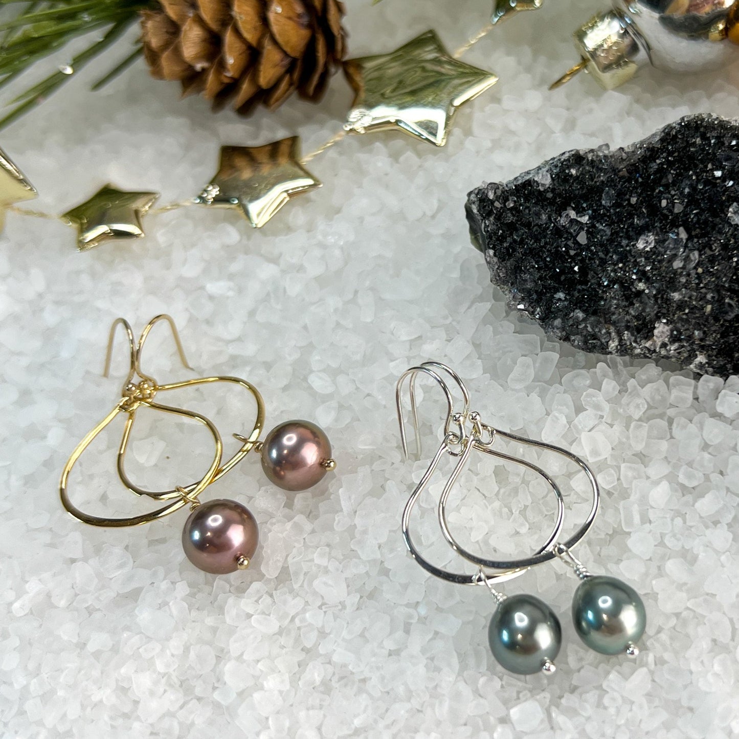 Edison Pearl Hoops