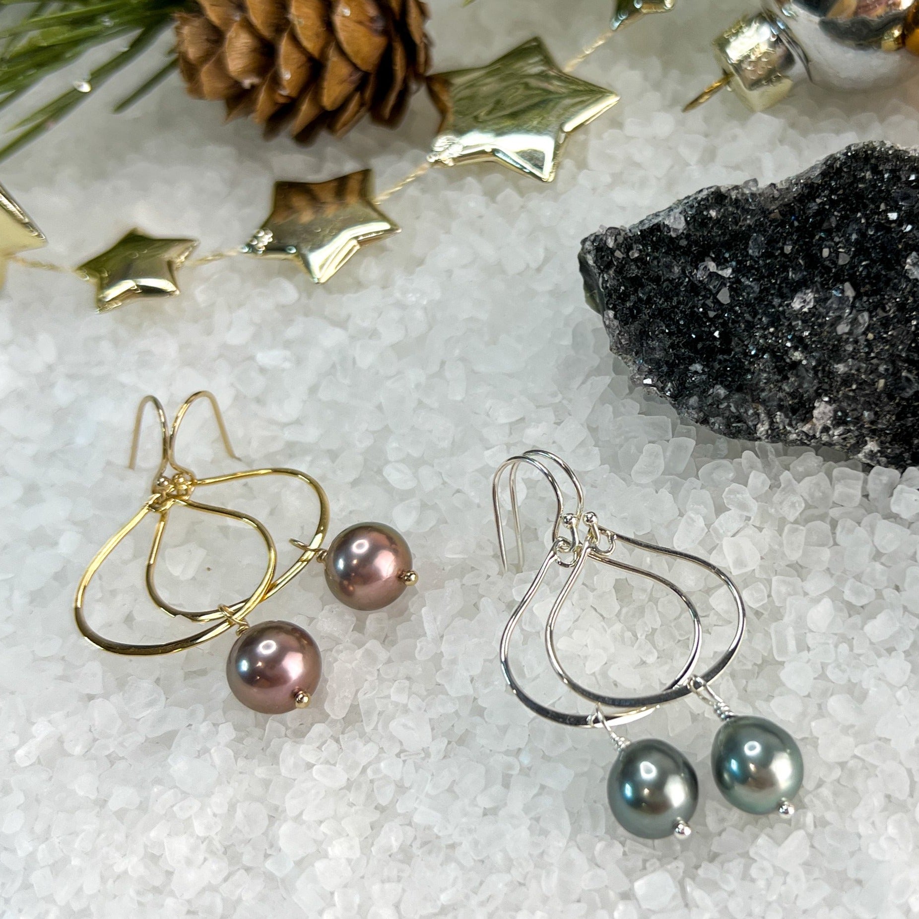 Edison Pearl Hoops