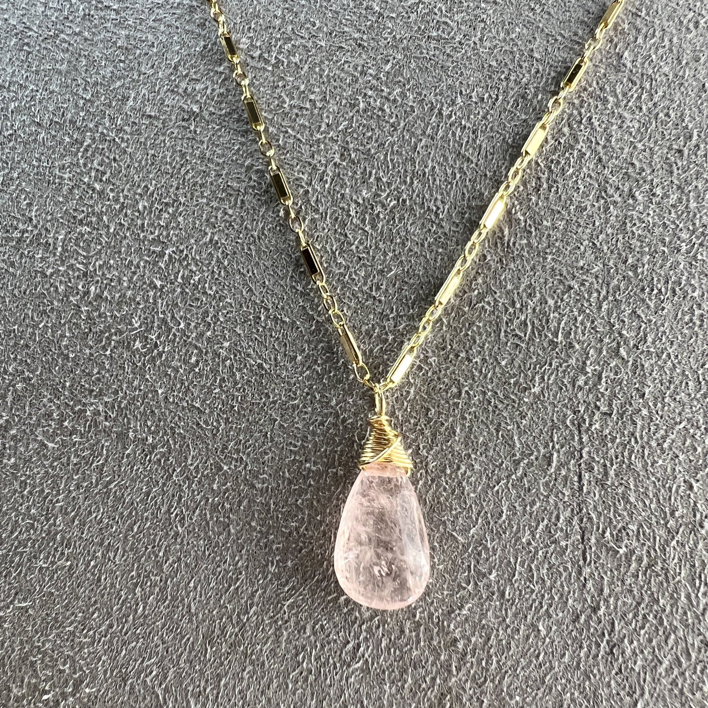 Morganite Briolette Necklace