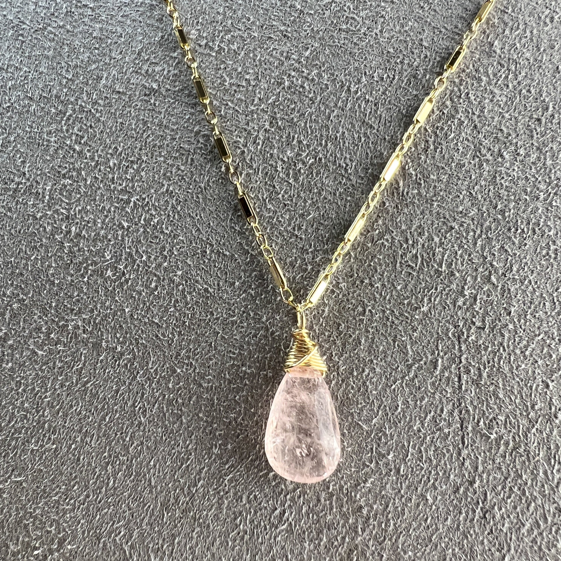 Morganite Briolette Necklace