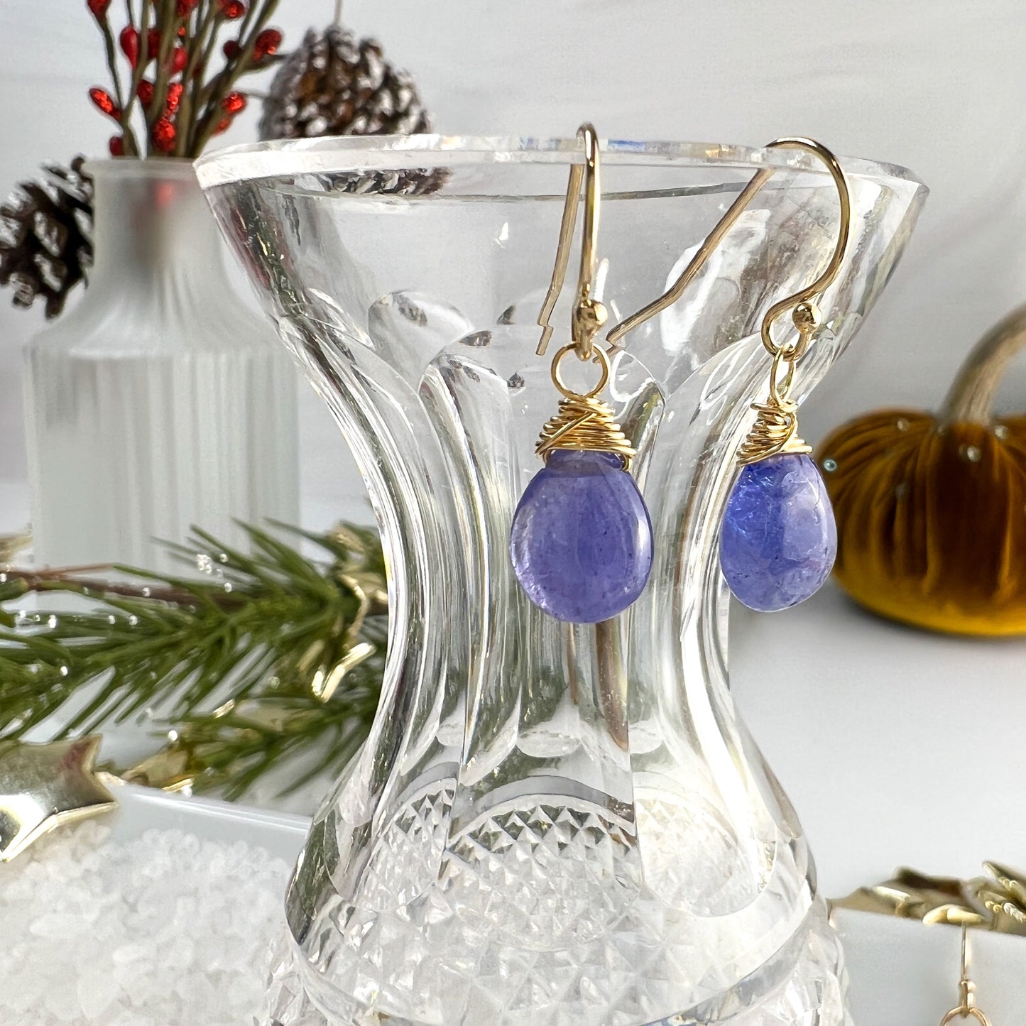 Tanzanite Briolette Drop Earrings