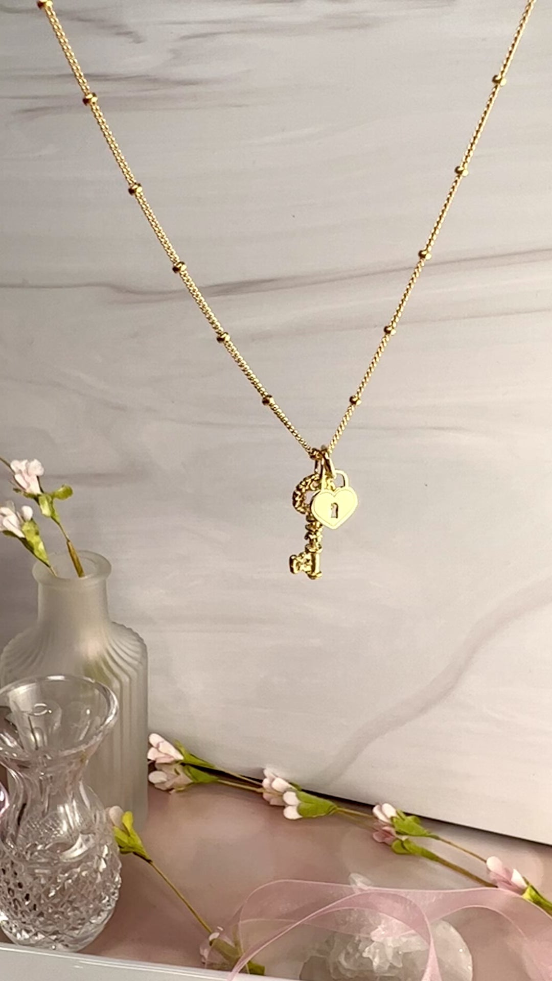 Heart Lock & Key Necklace