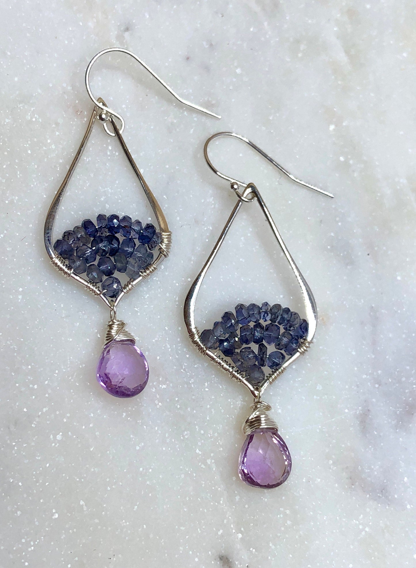 Iolite & Amethyst Earrings