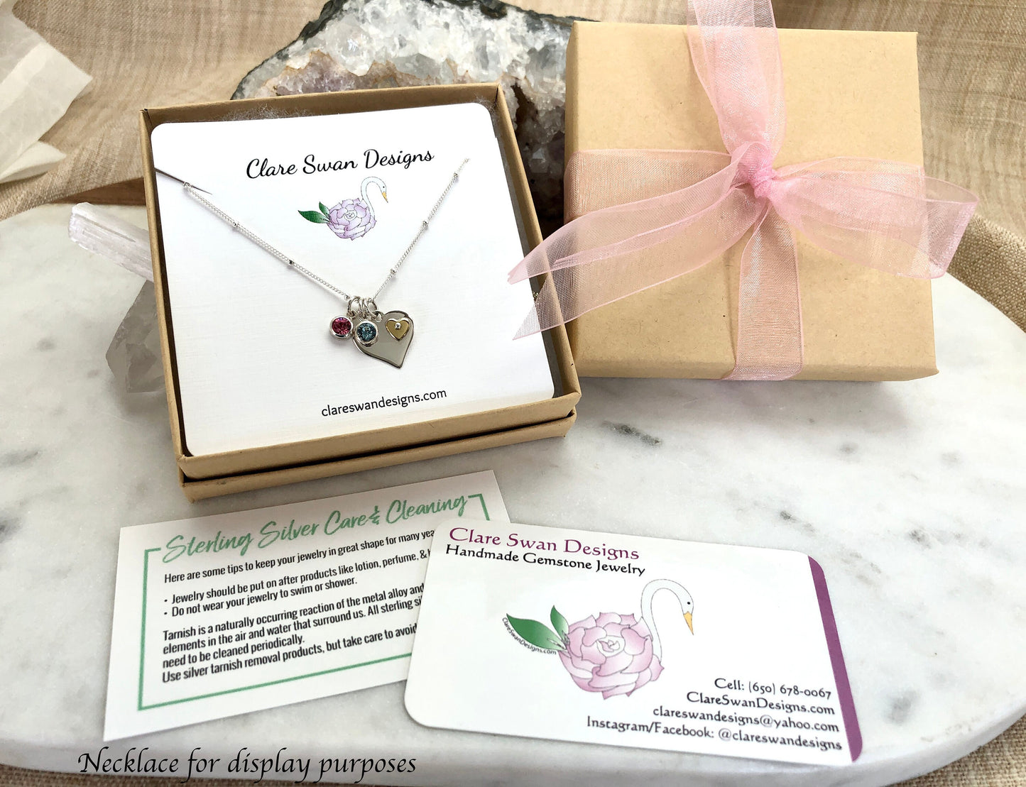Sterling Heart Necklace for Mom