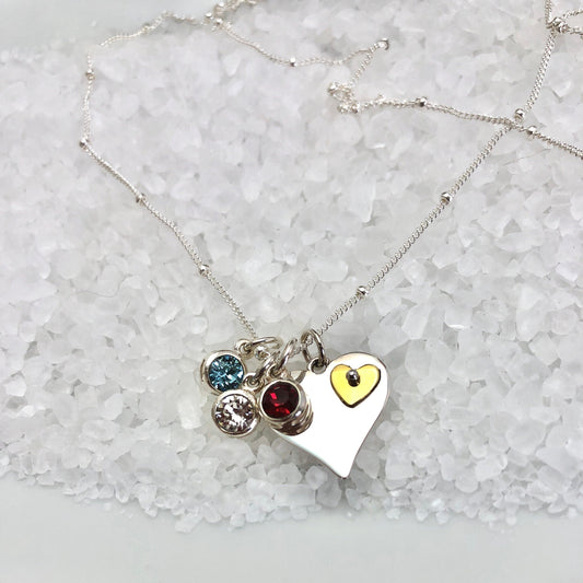 Mother's Day Birthstone Charm Necklace