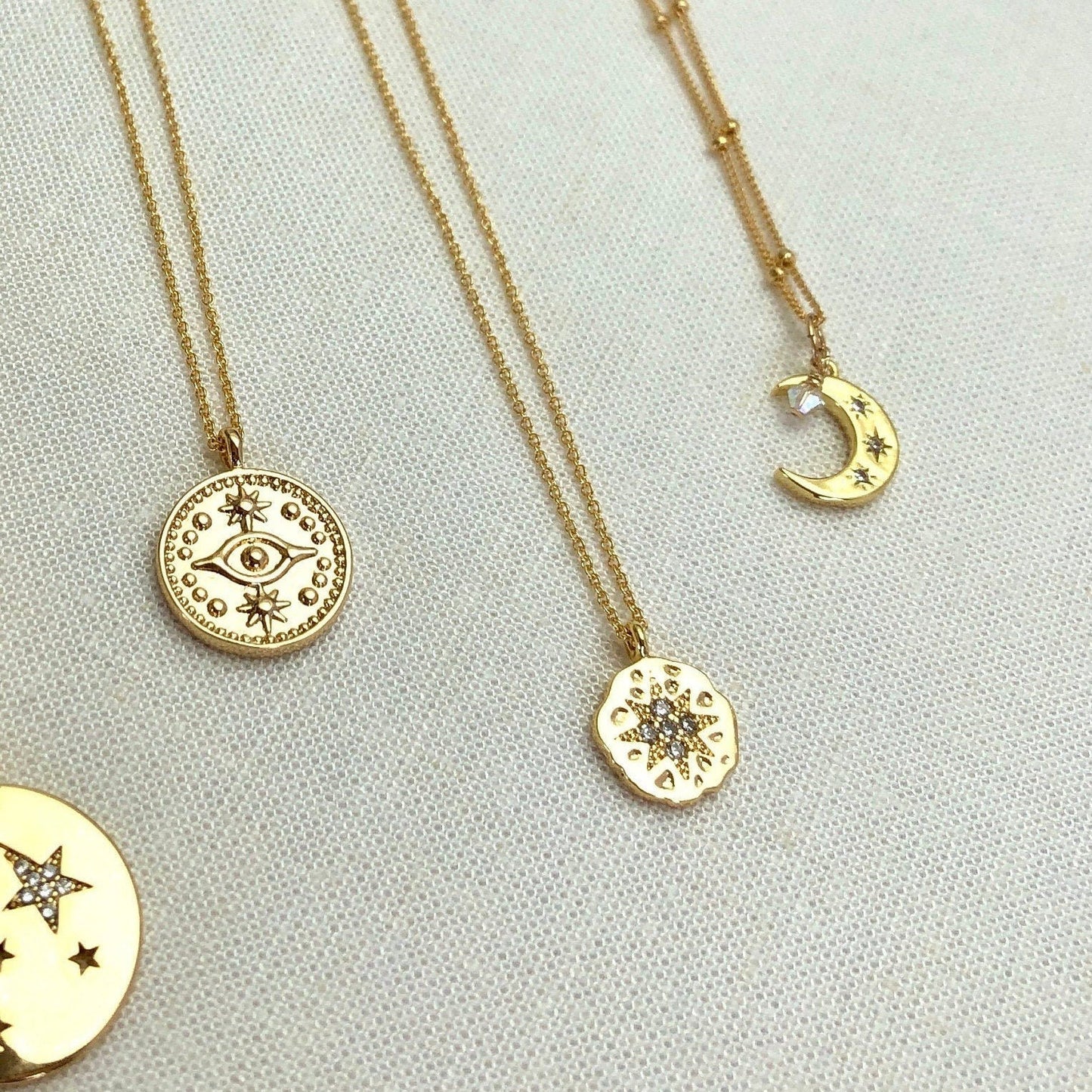 Starburst Necklace, Gold Starburst Necklace