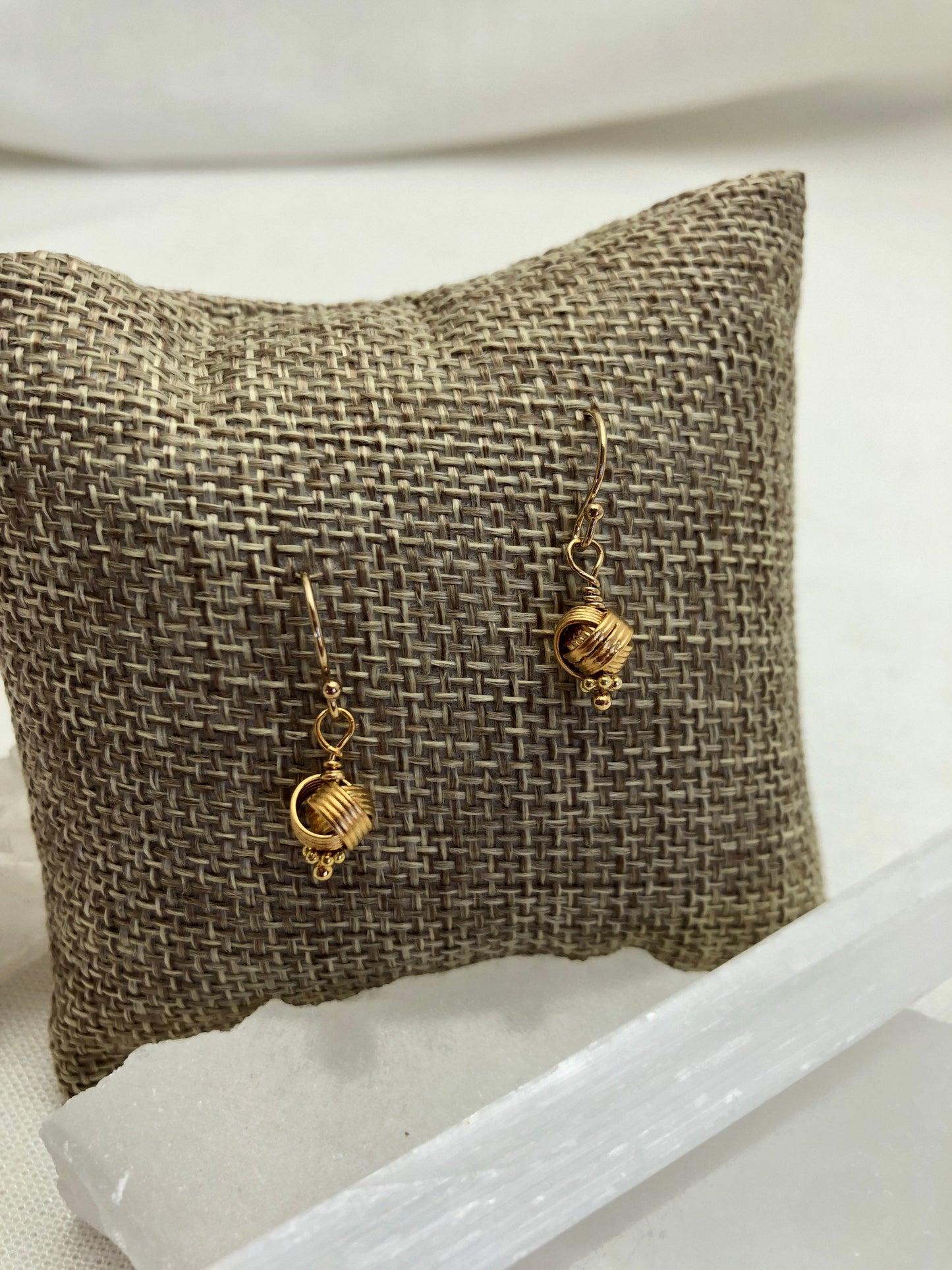 Gold Knot Earrings, Love Knot Earrings