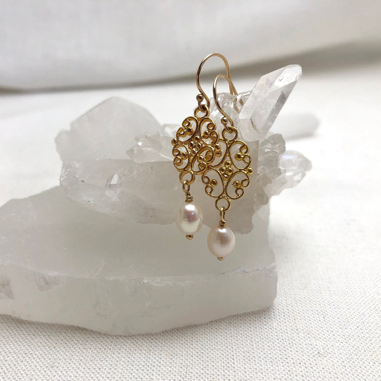 Gold Filigree Earrings