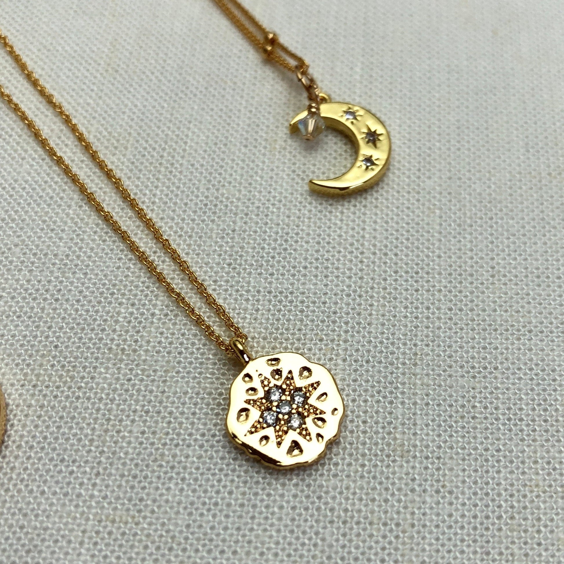 Starburst Necklace, Gold Starburst Necklace