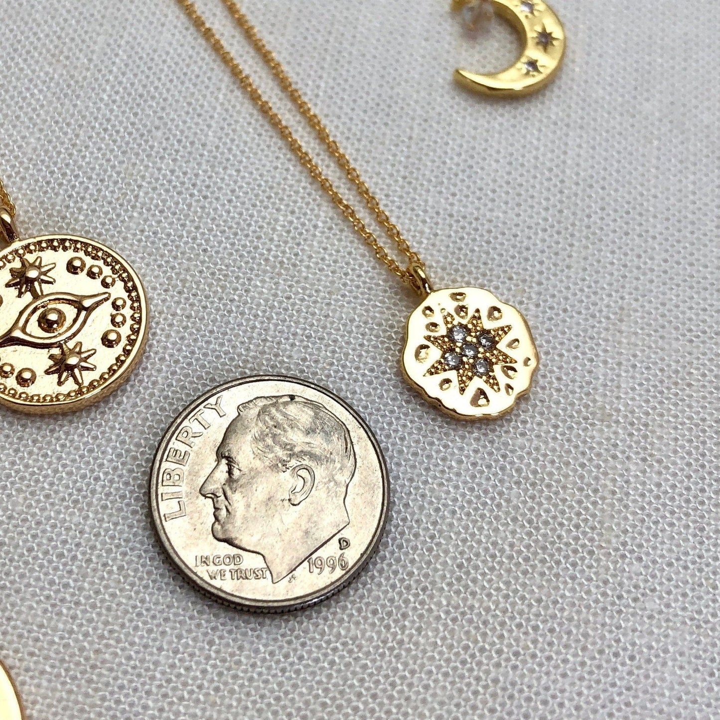 Starburst Necklace, Gold Starburst Necklace