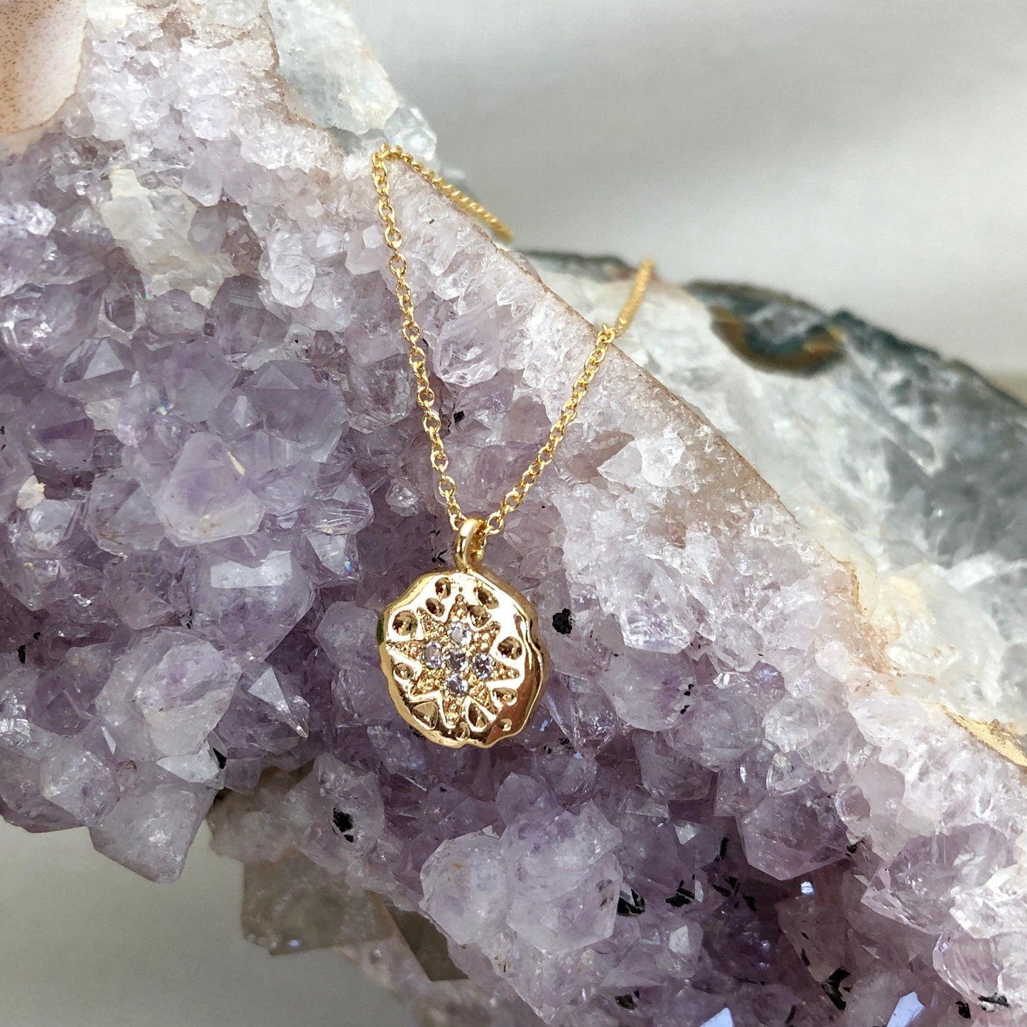 Starburst Necklace, Gold Starburst Necklace