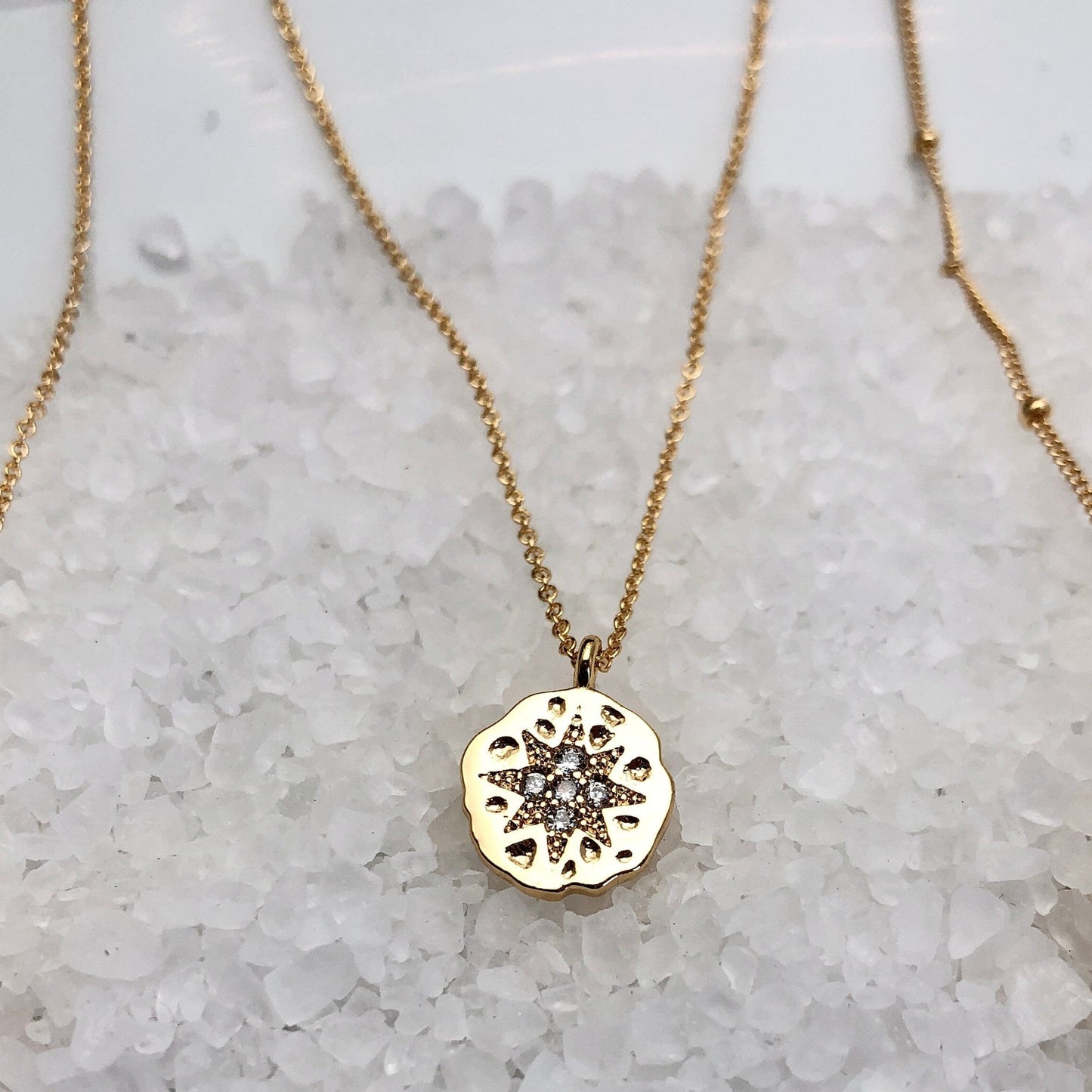 Starburst Necklace, Gold Starburst Necklace