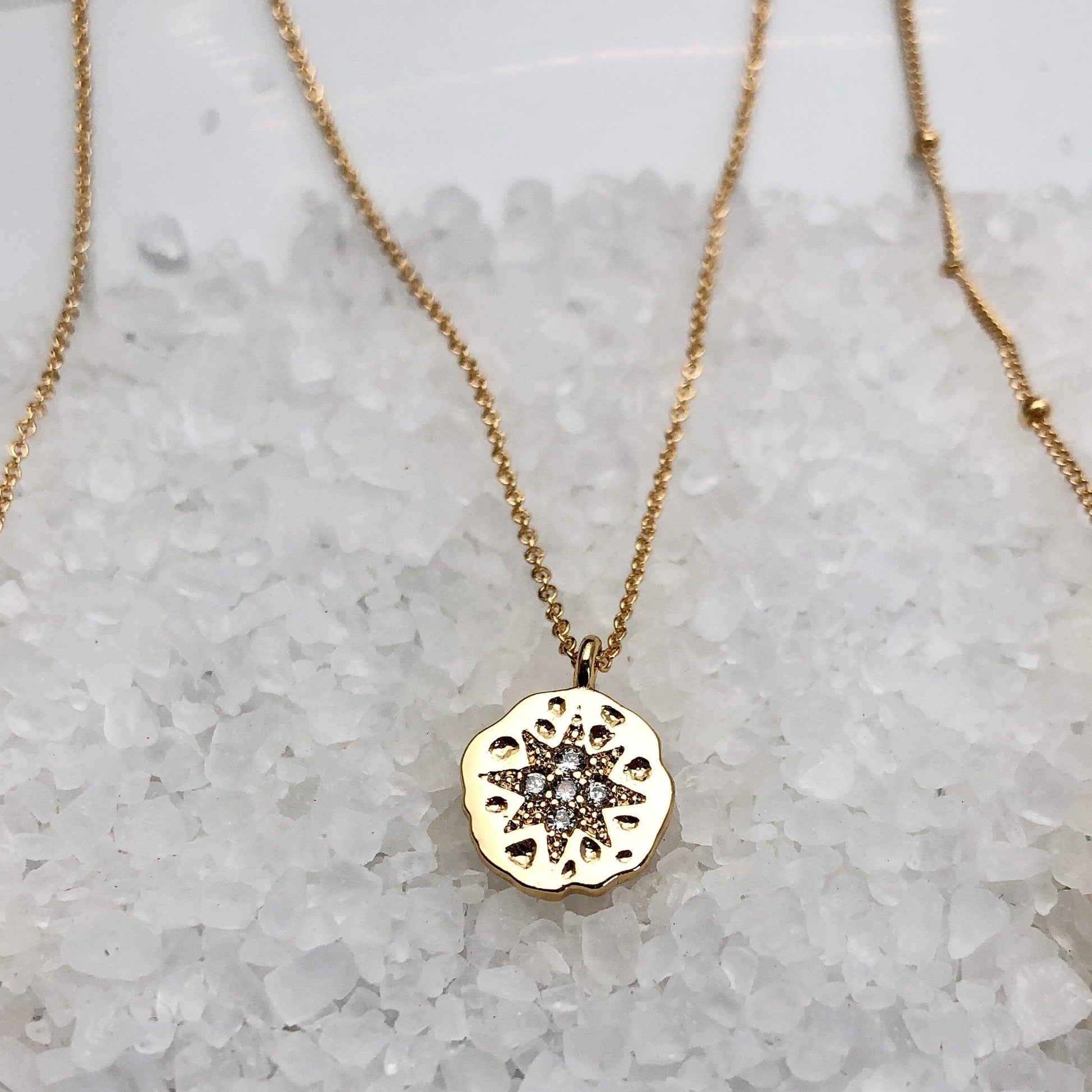 Starburst Necklace, Gold Starburst Necklace