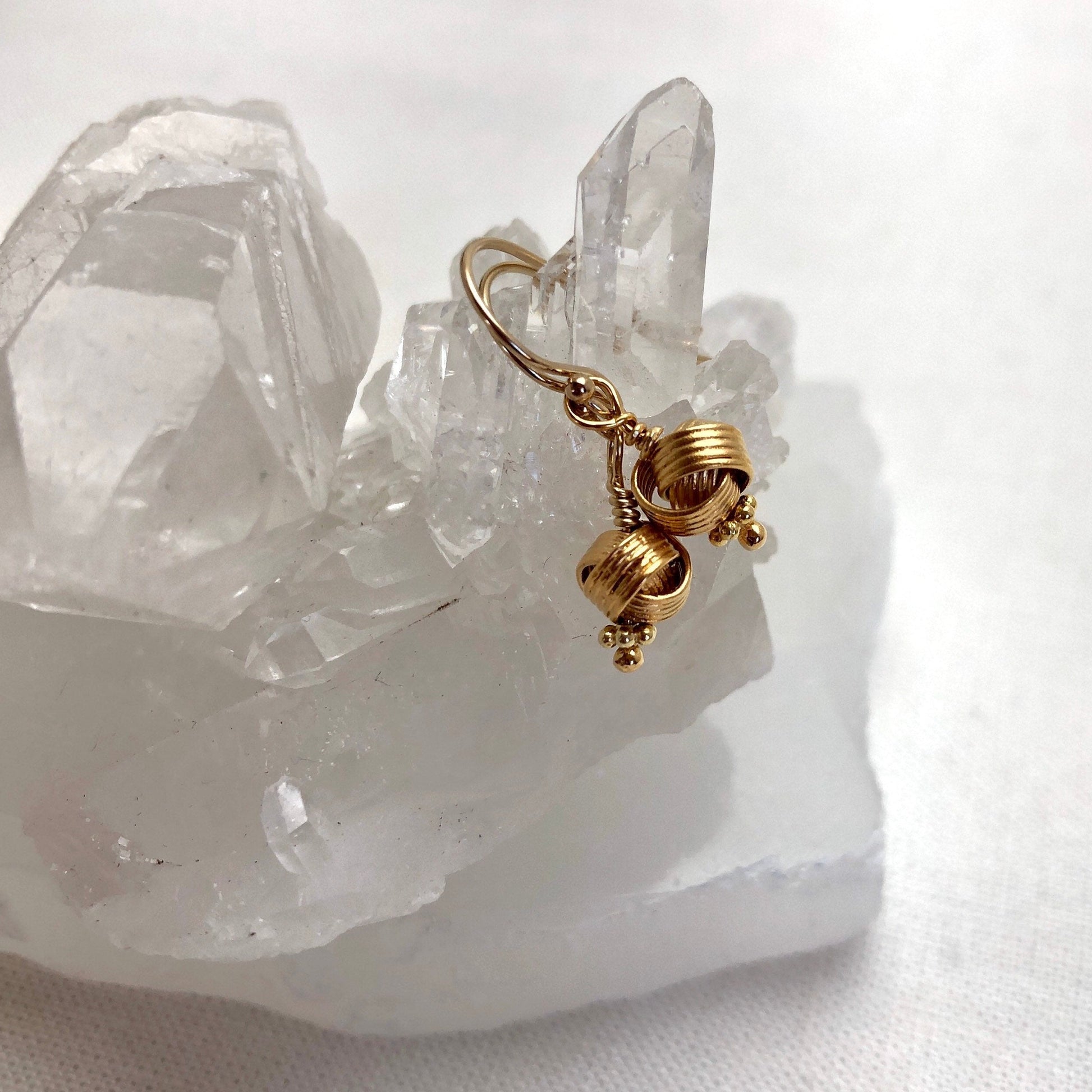 Gold Knot Earrings, Love Knot Earrings