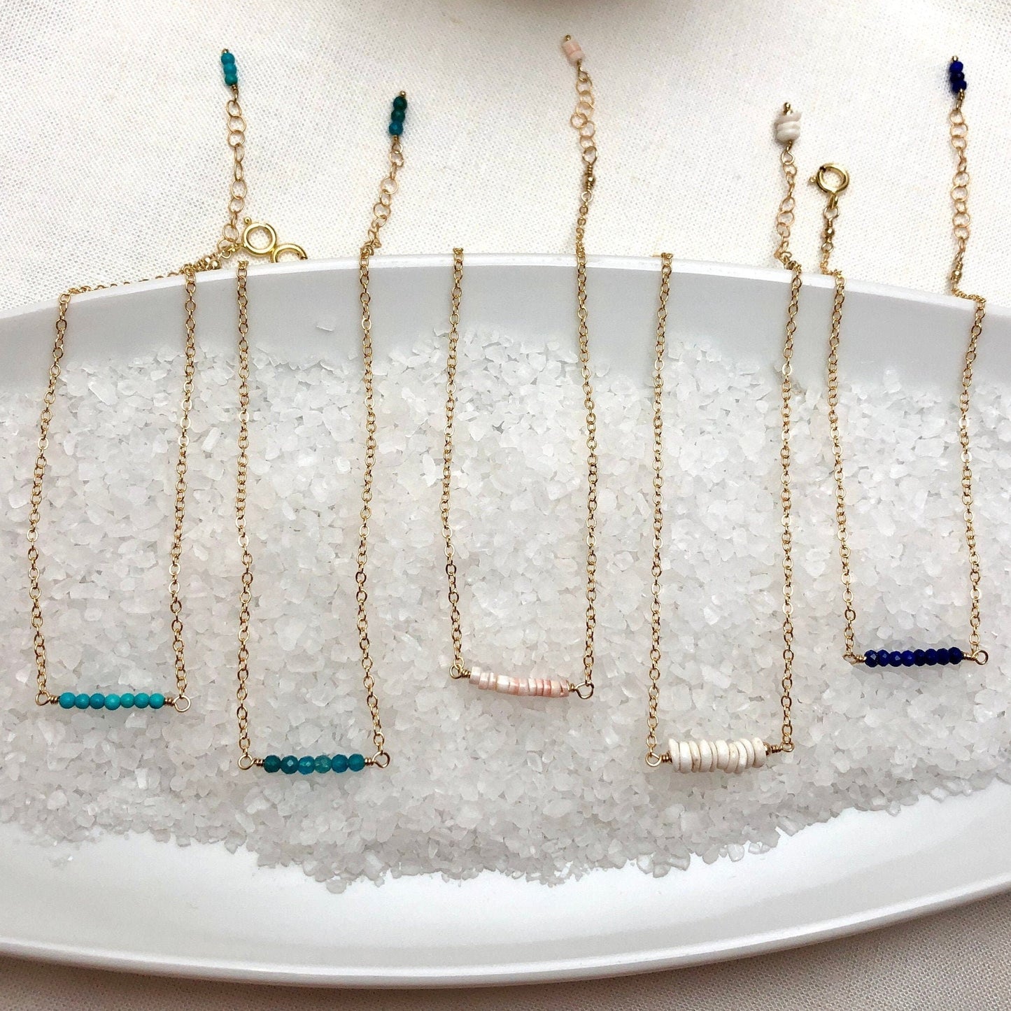 Gemstone, Shell Ankle Bracelets