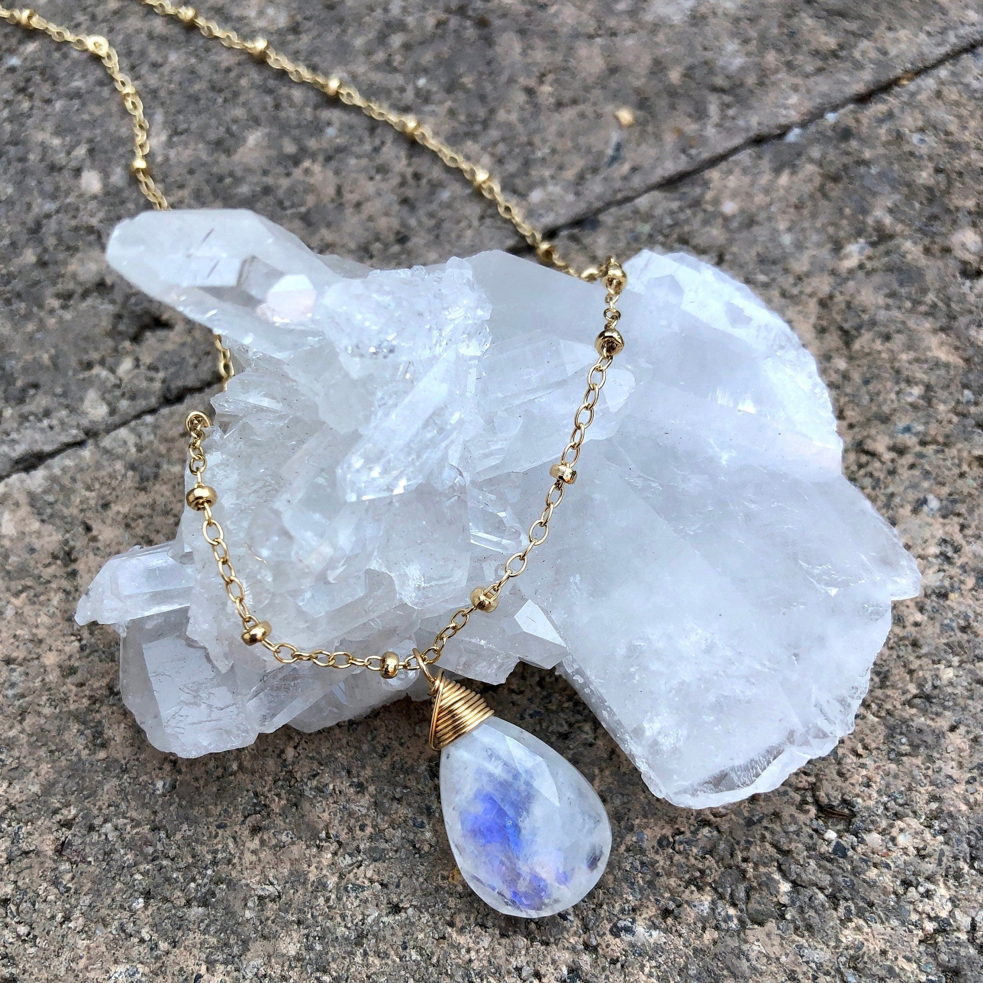 Rainbow Moonstone Necklace