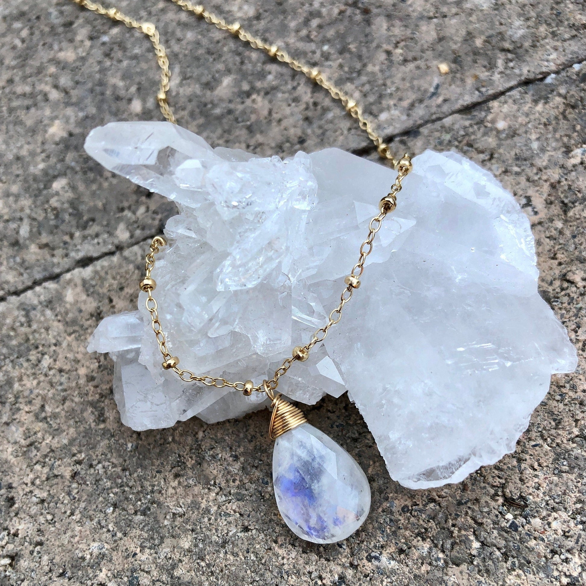 Rainbow Moonstone Necklace