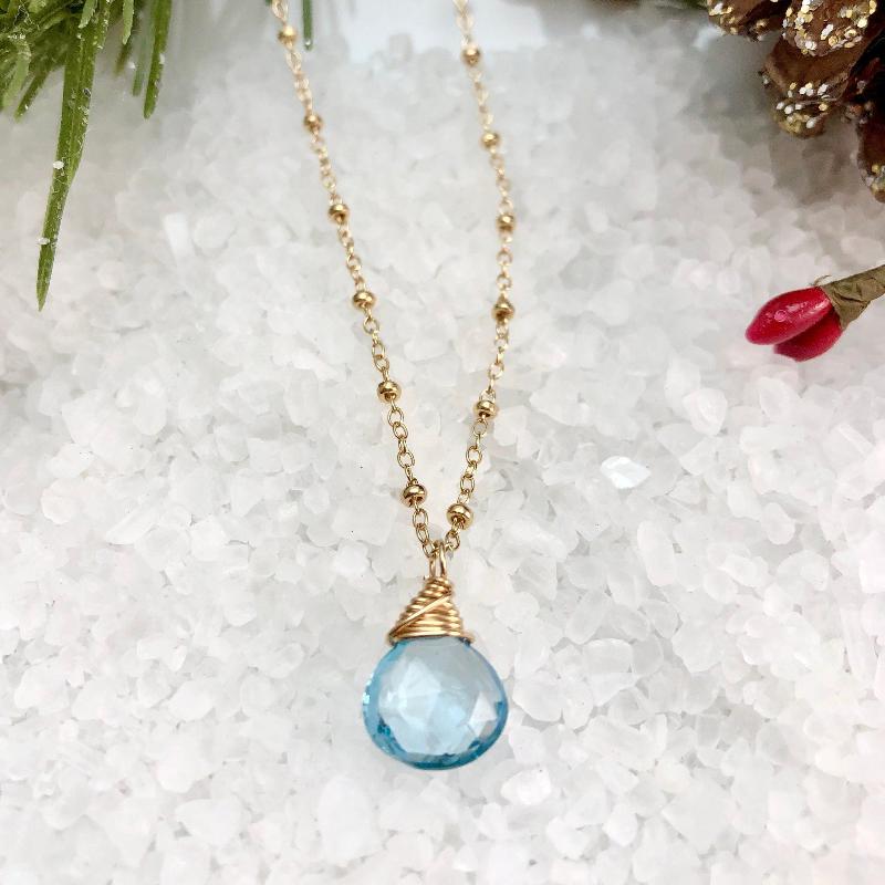 Blue Topaz Necklace