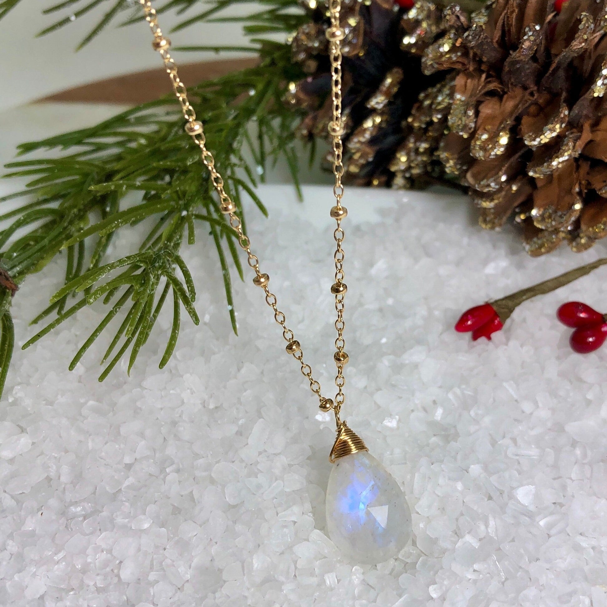 Rainbow Moonstone Necklace
