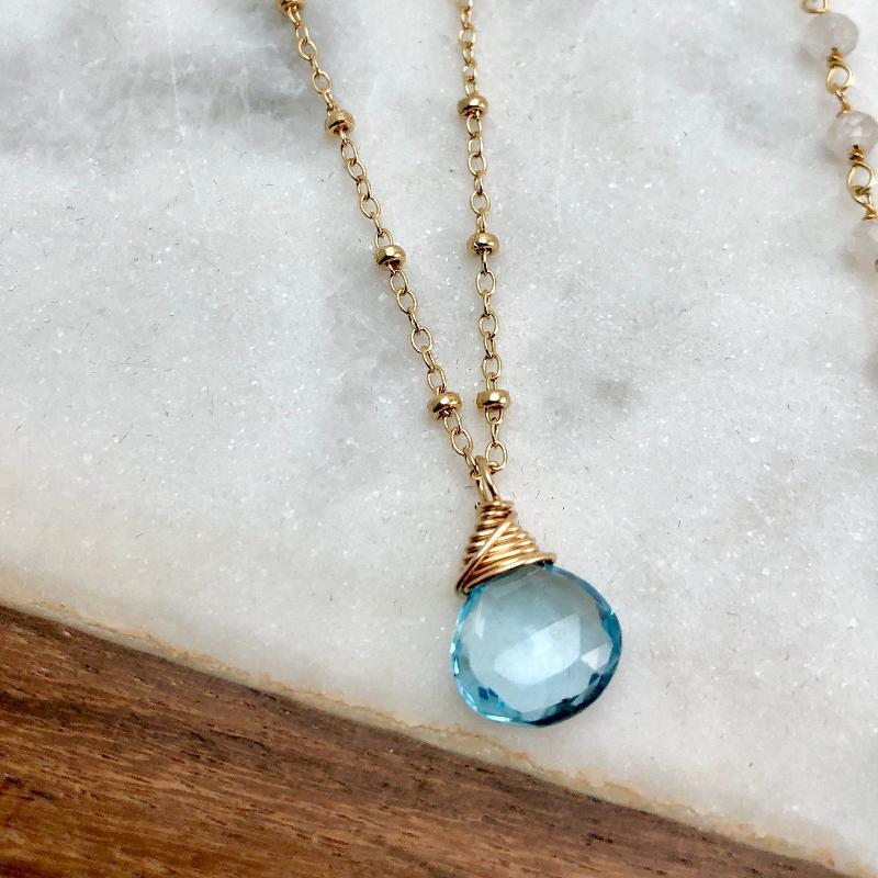 Blue Topaz Necklace