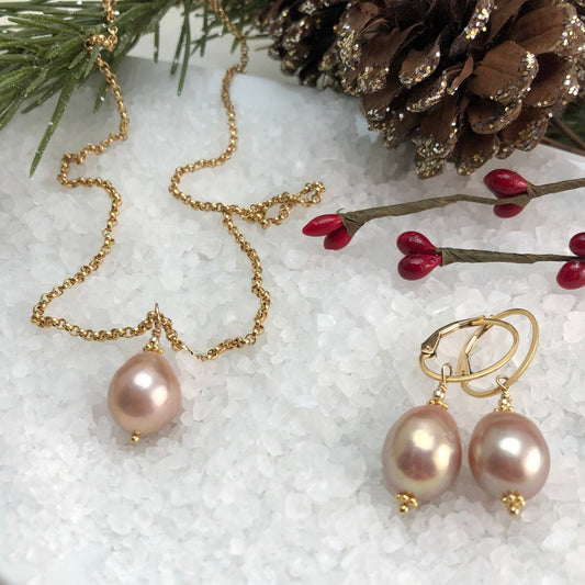 Pink Baroque Pearl Gift Set