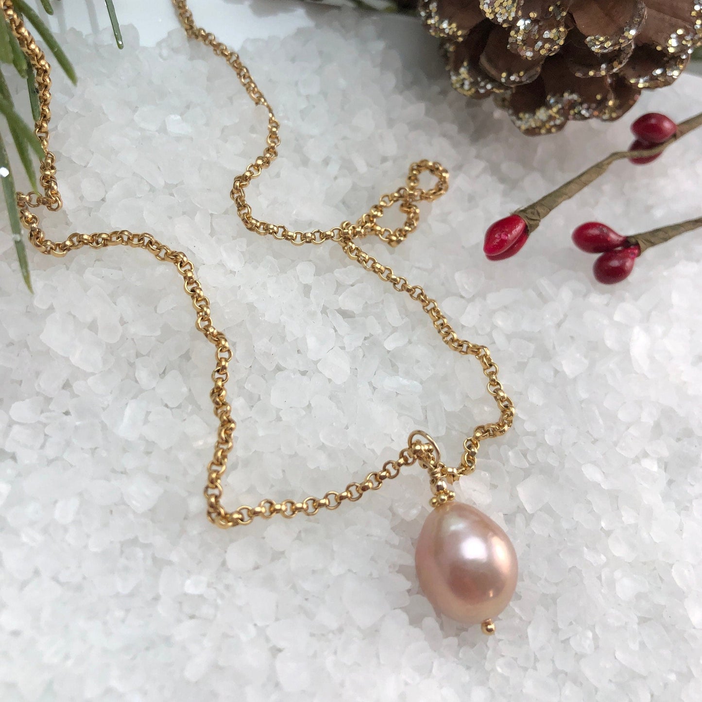Pink Baroque Pearl Gift Set