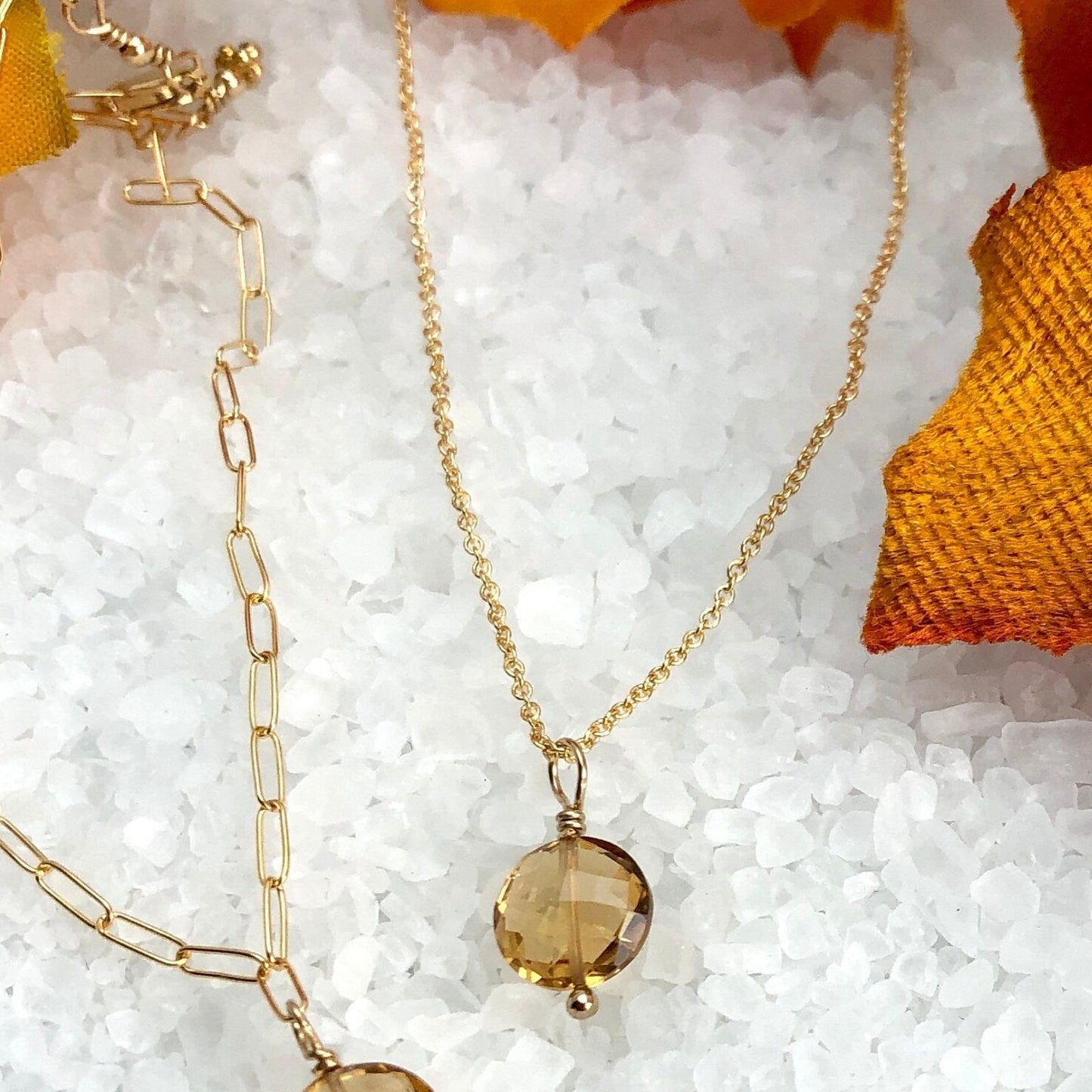 Citrine Necklace, Citrine Pendant, November Birthday Gift, November Birthstone