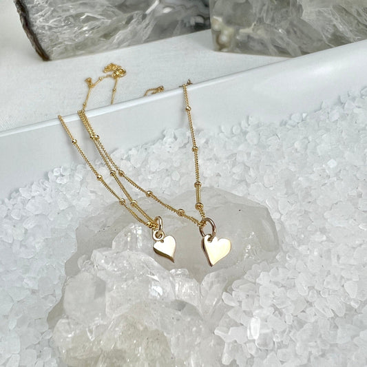Bronze Heart Charm Necklace