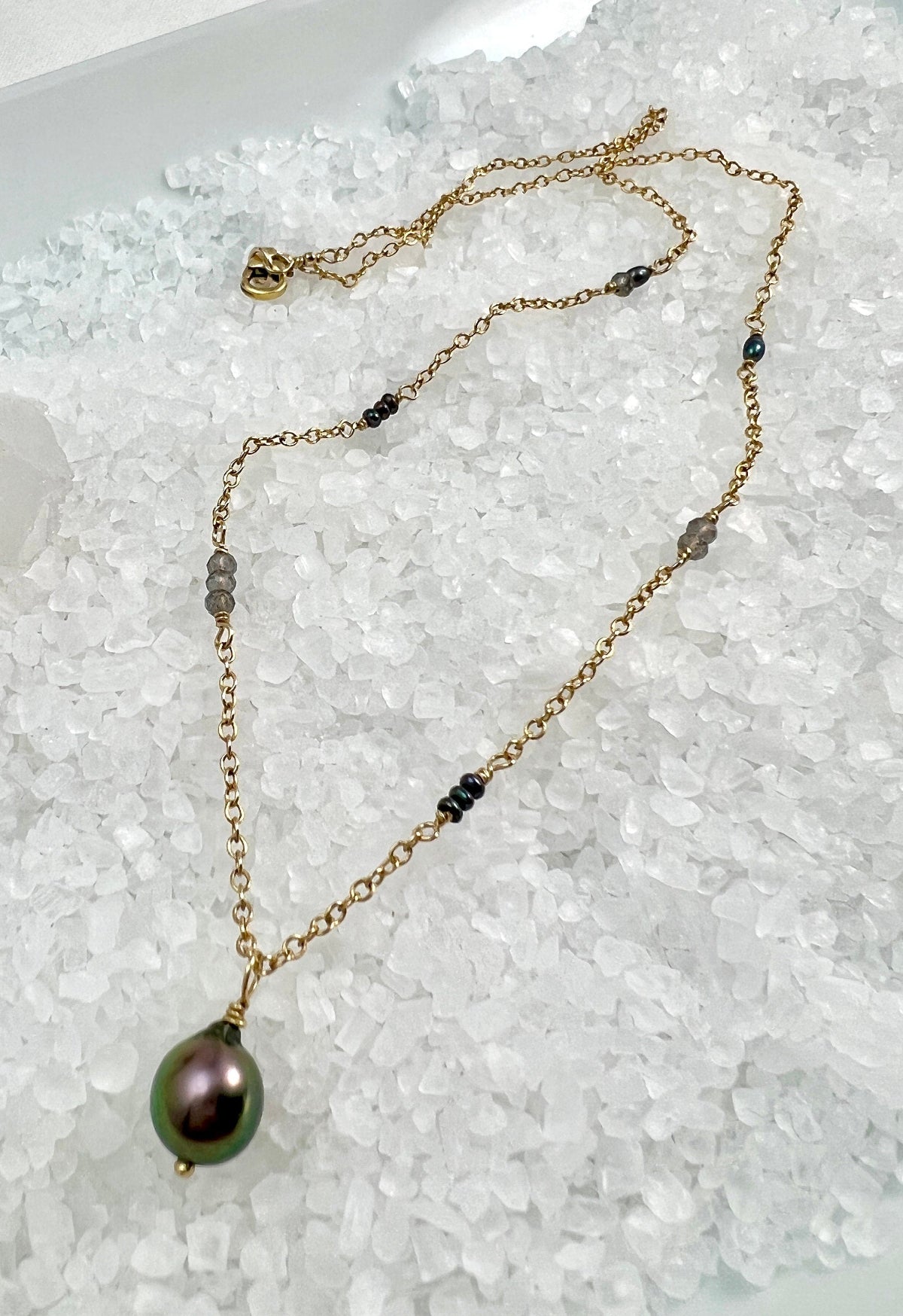 Tahitian Pearl & Gemstone Necklace