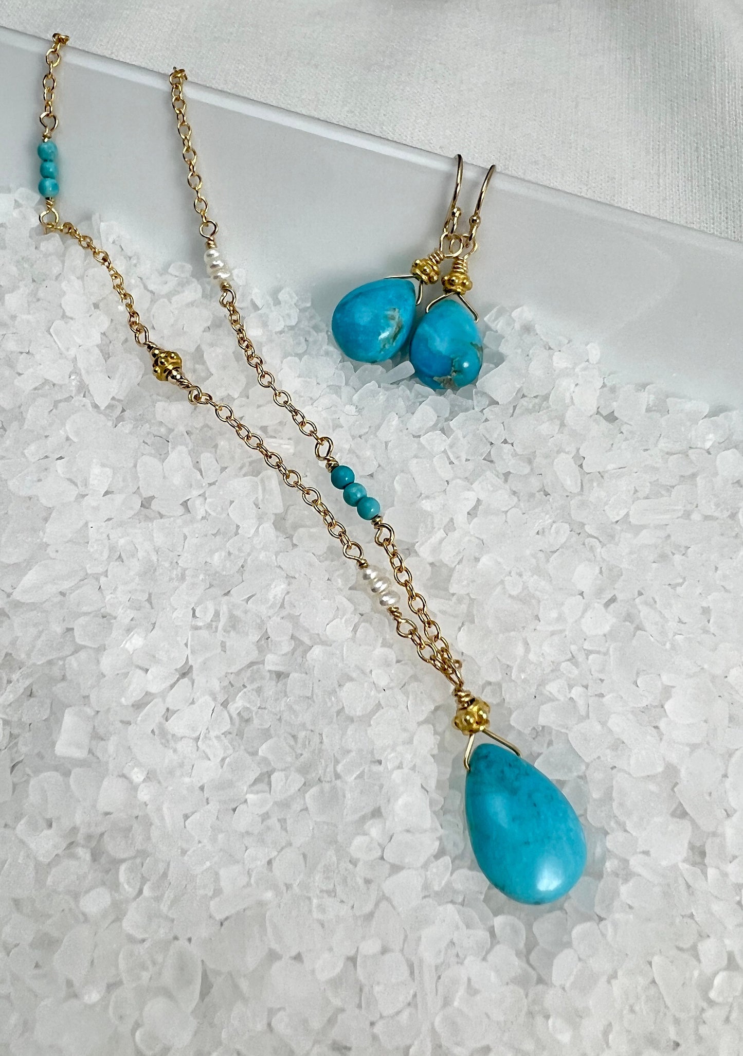 Sleeping Beauty Turquoise Teardrop Gift Set