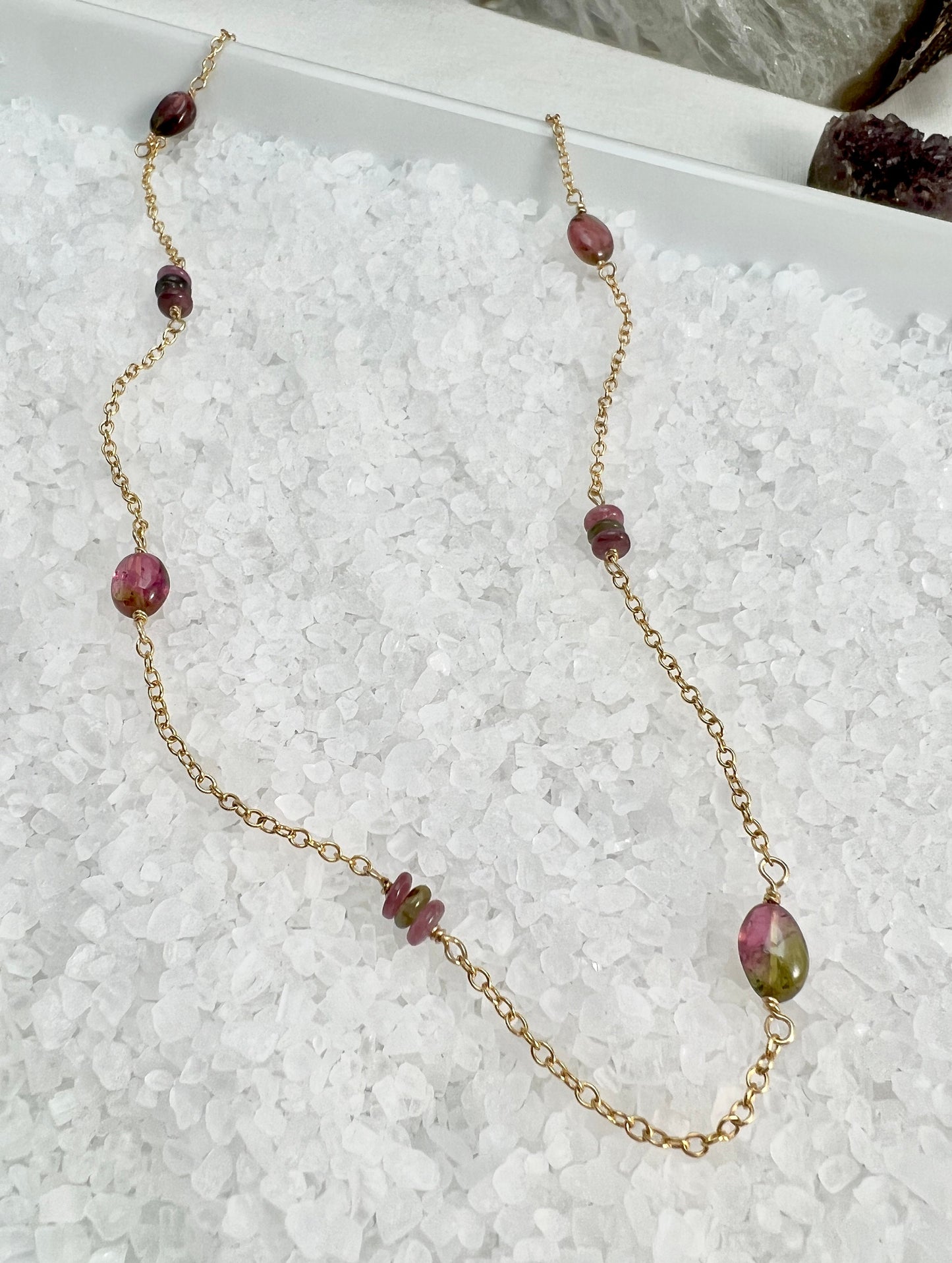 Watermelon Tourmaline Necklace