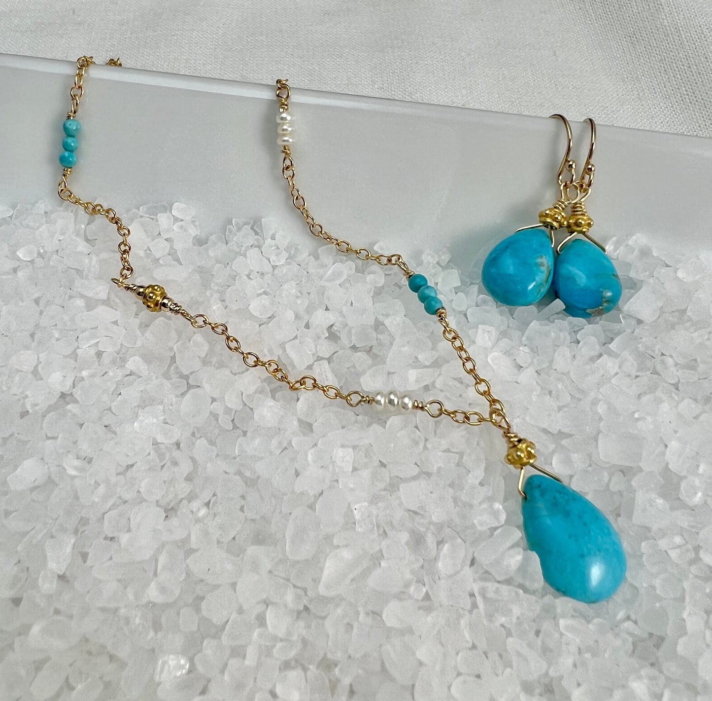 Sleeping Beauty Turquoise Teardrop Gift Set