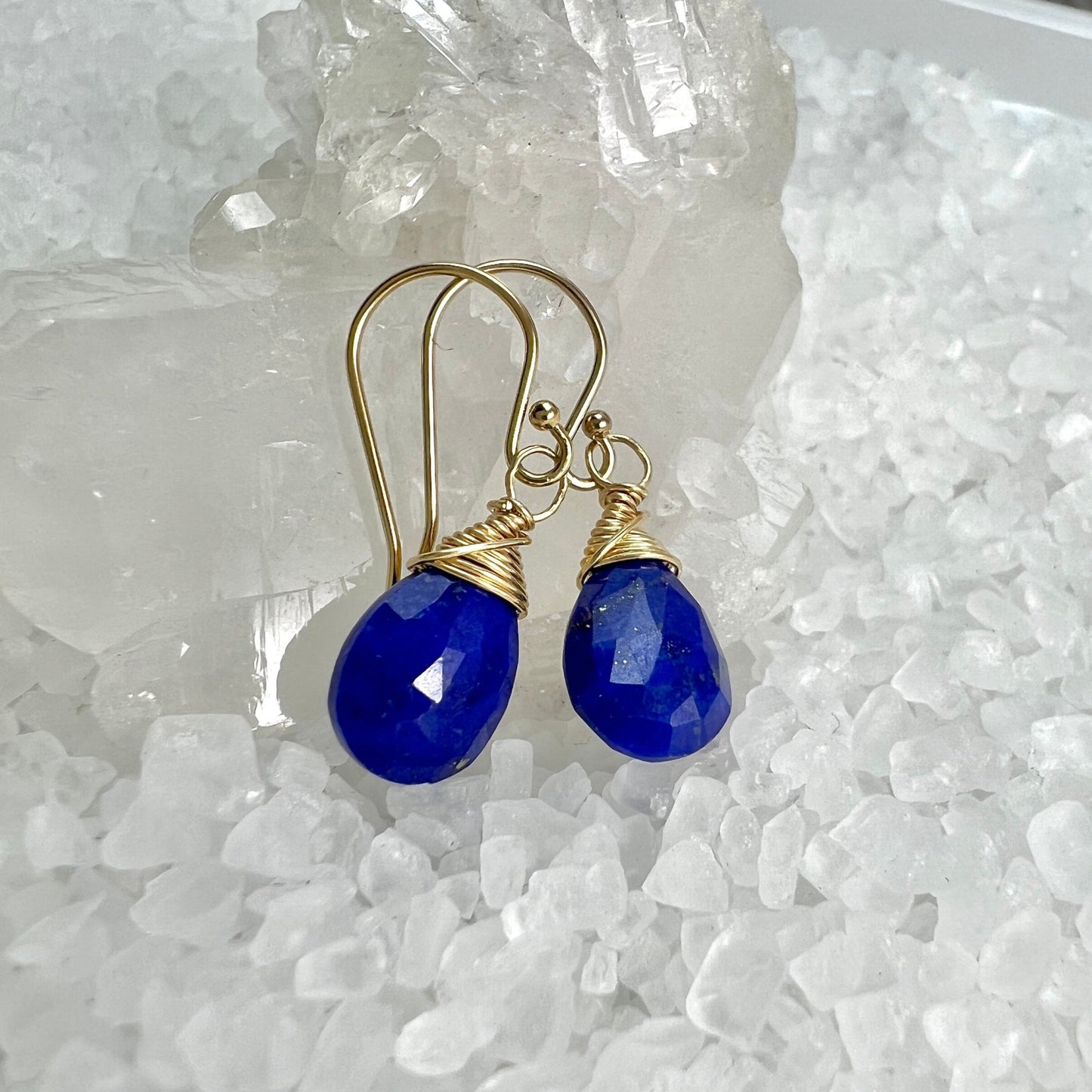 Blue Lapis Lazuli Dangle Earrings