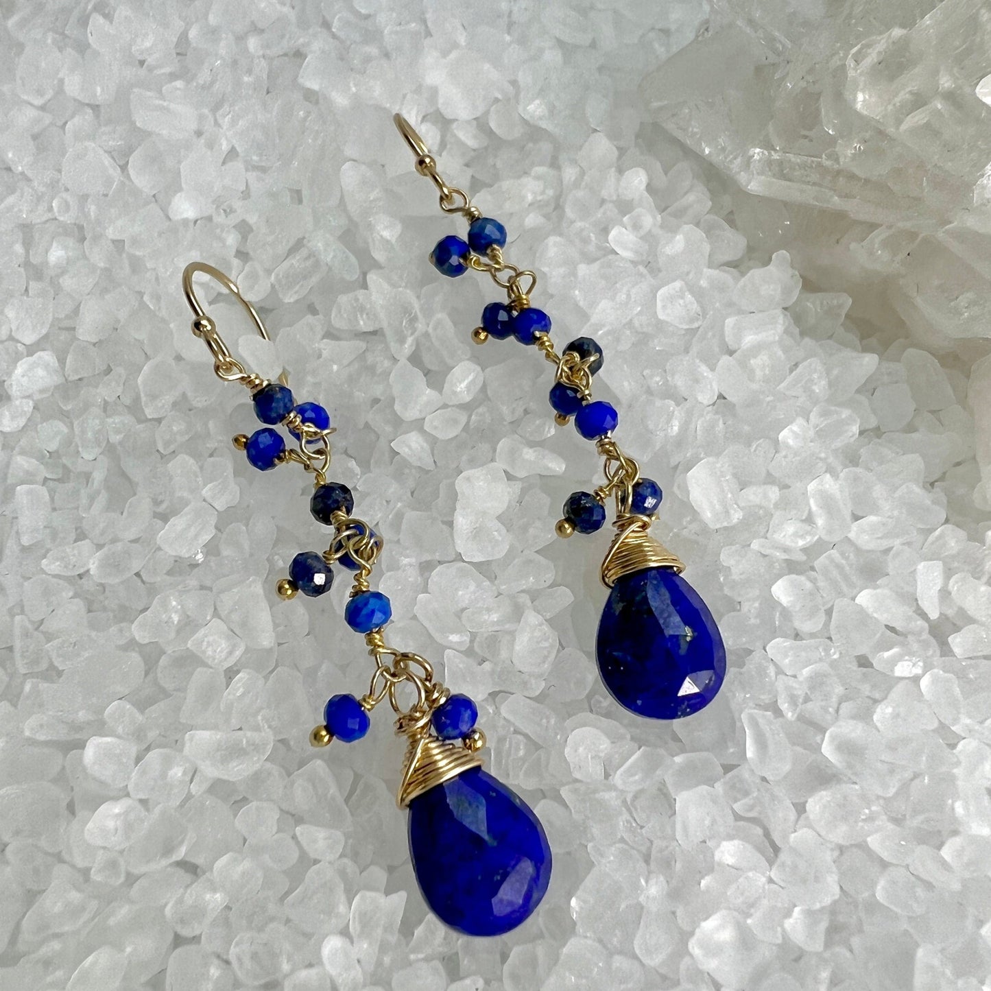 Blue Lapis Dangle Earrings
