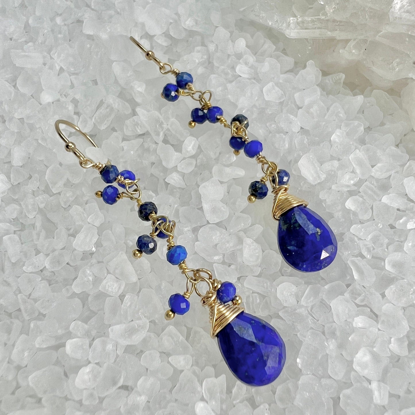 Blue Lapis Dangle Earrings