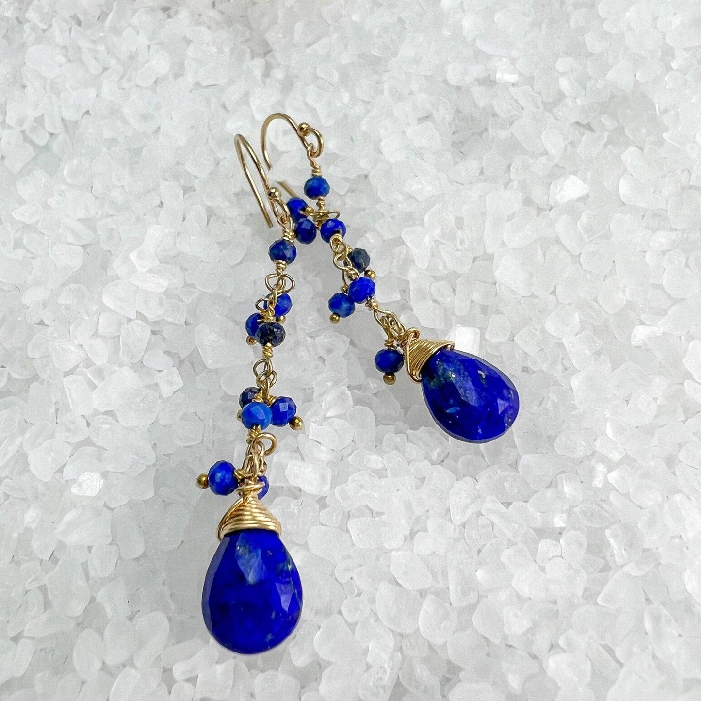Blue Lapis Dangle Earrings