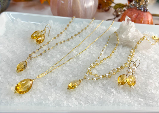 Citrine Necklaces & Earrings